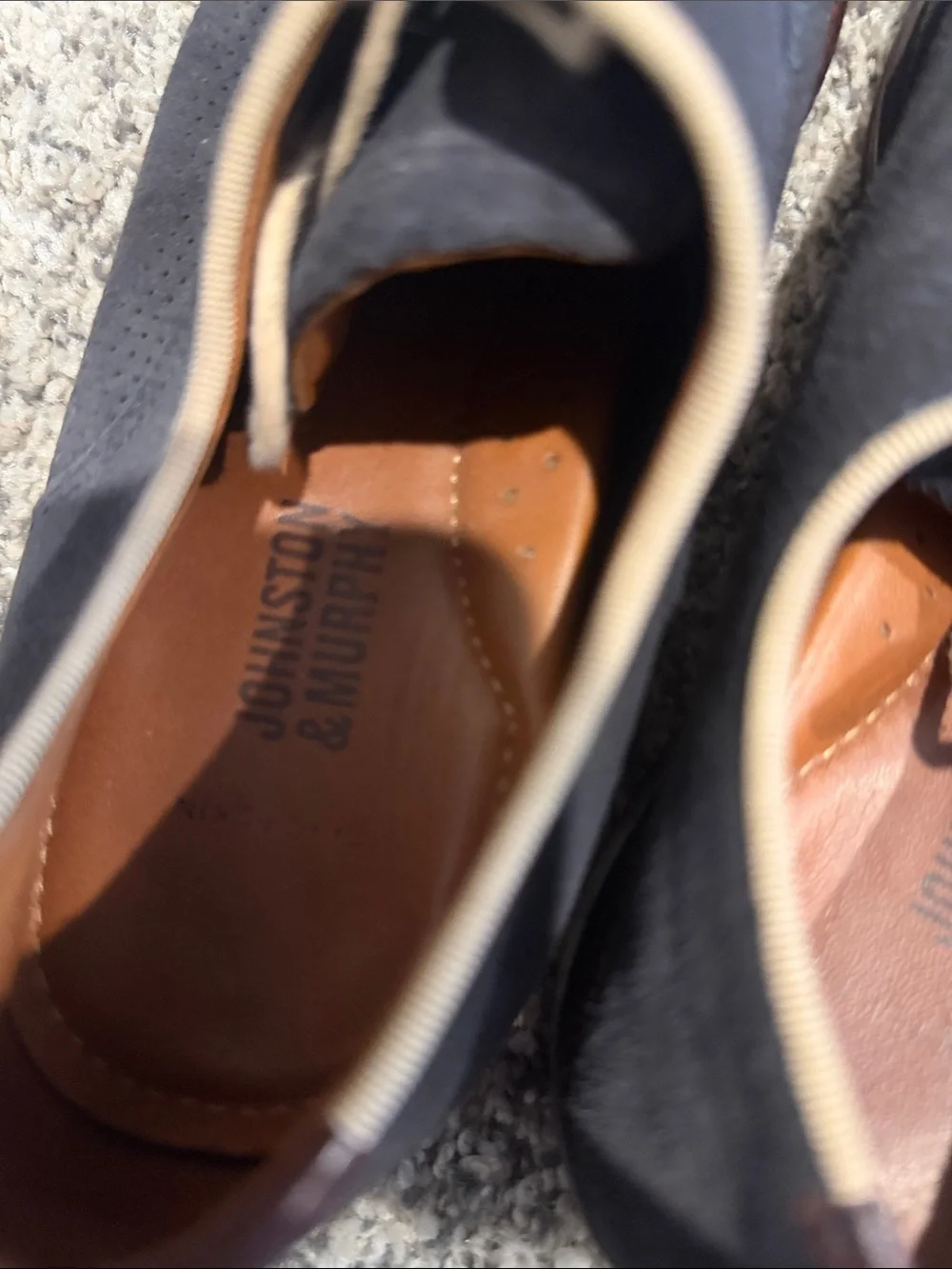 Johnston & Murphy 8.5 Men's Navy Suede Lace-Up Oxford Shoes
